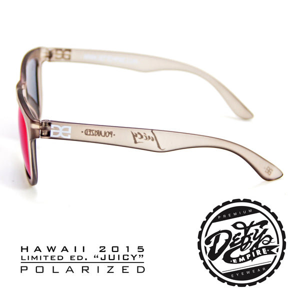 HAWAII - "JUICY" FROSTED GREY/BLUE-RED POLARIZED SUNGLASS
