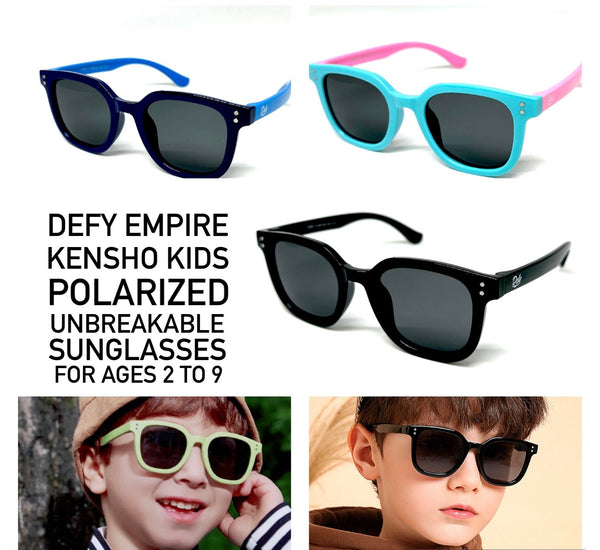 DEFY EMPIRE KENSHO KIDS - GLOSS CYAN PINK / GREY POLARIZED SUNGLASS