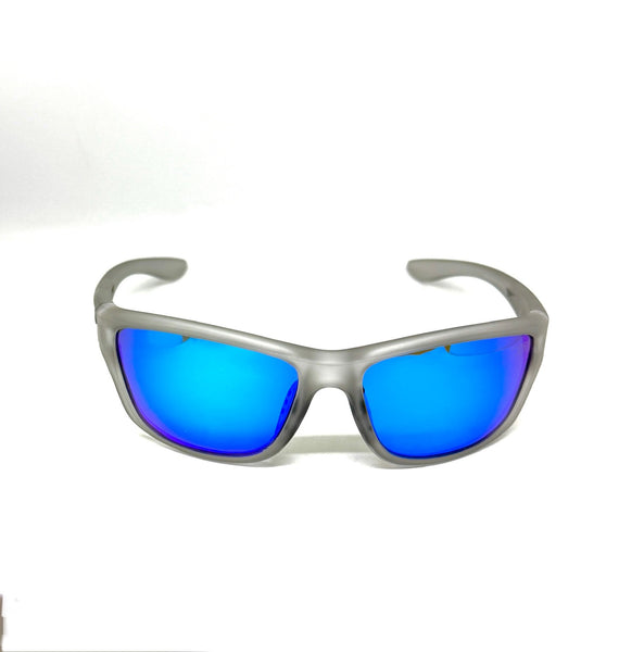 DEFY EMPIRE VIRGINIA THUNDERHAWK MATTE FROSTED GREY ICE BLUE MIRROR POLARIZED