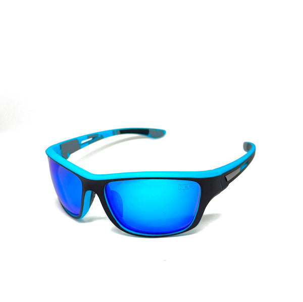 DEFY EMPIRE VIRGINIA THUNDERHAWK MATTE BLACK BLUE MIRROR POLARIZED