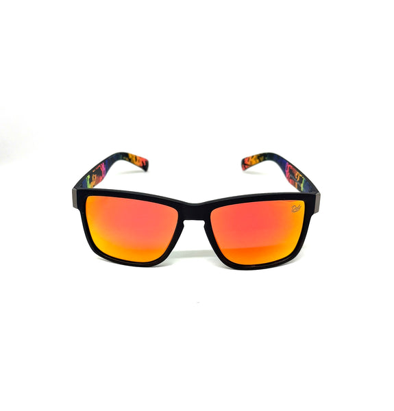 DEFY EMPIRE WAIKIKI POLARIZED - MATTE BLACK RED MIRROR PIXEL DREAMS LIMITED EDITION