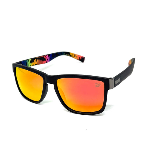 DEFY EMPIRE WAIKIKI POLARIZED - MATTE BLACK RED MIRROR PIXEL DREAMS LIMITED EDITION