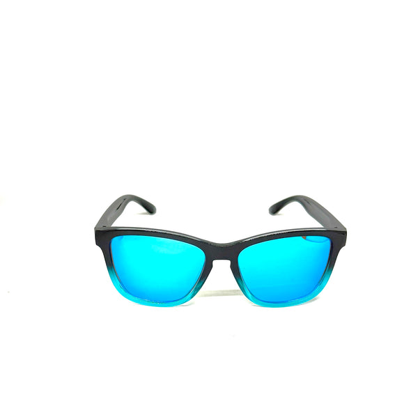 DEFY EMPIRE MALIBU POLARIZED - GLOSS BLACK GRADIENT BLUE MIRROR