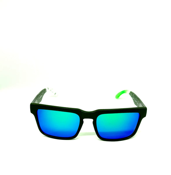 DEFY EMPIRE BROOKLYN SPECIAL EDITION SE - MATTE BLACK FRAME POLARIZED GREEN MIRROR LENSES SUNGLASS ELEPHANT LIMITED EDITION