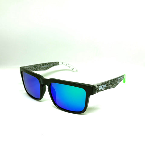 DEFY EMPIRE BROOKLYN SPECIAL EDITION SE - MATTE BLACK FRAME POLARIZED GREEN MIRROR LENSES SUNGLASS ELEPHANT LIMITED EDITION