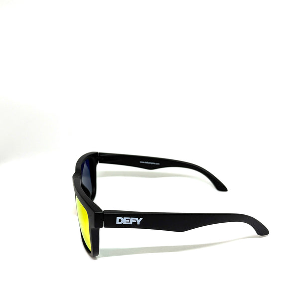DEFY EMPIRE BROOKLYN SPECIAL EDITION SE - MATTE BLACK FRAME POLARIZED FIRE RED MIRROR LENSES SUNGLASS