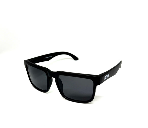 DEFY EMPIRE BROOKLYN SPECIAL EDITION SE - MATTE BLACK FRAME POLARIZED DARK GREY LENSES SUNGLASS