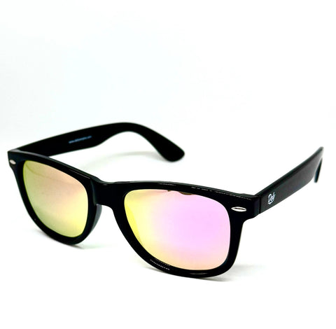 DEFY EMPIRE FLORIDA - GLOSS BLACK / ROSE PINK MIRROR POLARIZED SUNGLASS