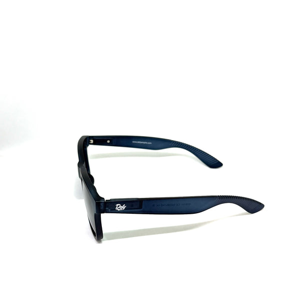 DEFY EMPIRE ORLANDO - MATTE FROSTED BLUE FRAME POLARIZED DARK GREY LENSES SUNGLASS