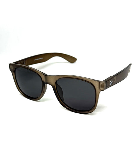 DEFY EMPIRE ORLANDO - MATTE TEA FRAME POLARIZED DARK GREY LENSES SUNGLASS