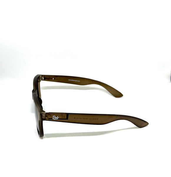 DEFY EMPIRE ORLANDO - MATTE TEA FRAME POLARIZED DARK GREY LENSES SUNGLASS