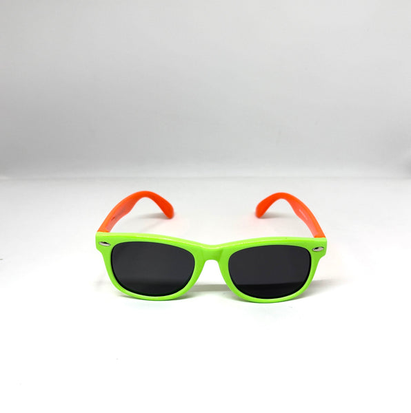 DEFY EMPIRE FLORIDA KIDS - LIME GREEN ORANGE GREY POLARIZED SUNGLASS