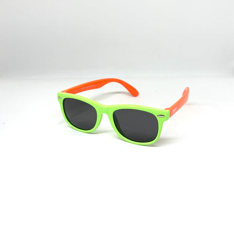 DEFY EMPIRE FLORIDA KIDS - LIME GREEN ORANGE GREY POLARIZED SUNGLASS