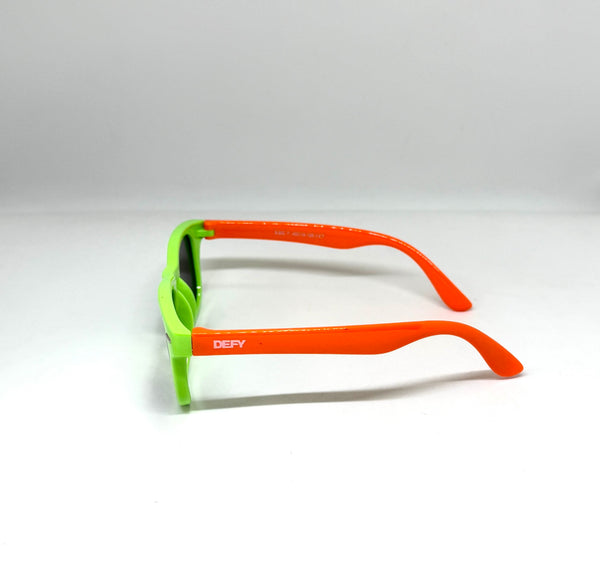 DEFY EMPIRE FLORIDA KIDS - LIME GREEN ORANGE GREY POLARIZED SUNGLASS
