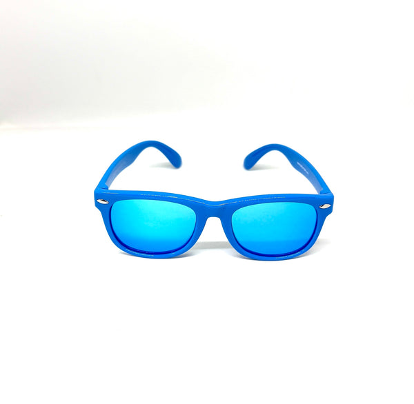 DEFY EMPIRE FLORIDA KIDS - ALL BLUE ICE BLUE MIRROR POLARIZED SUNGLASS