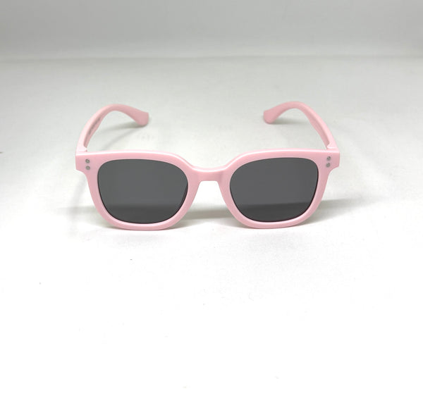 DEFY EMPIRE KENSHO KIDS - MATTE POWDER PINK / GREY POLARIZED SUNGLASS