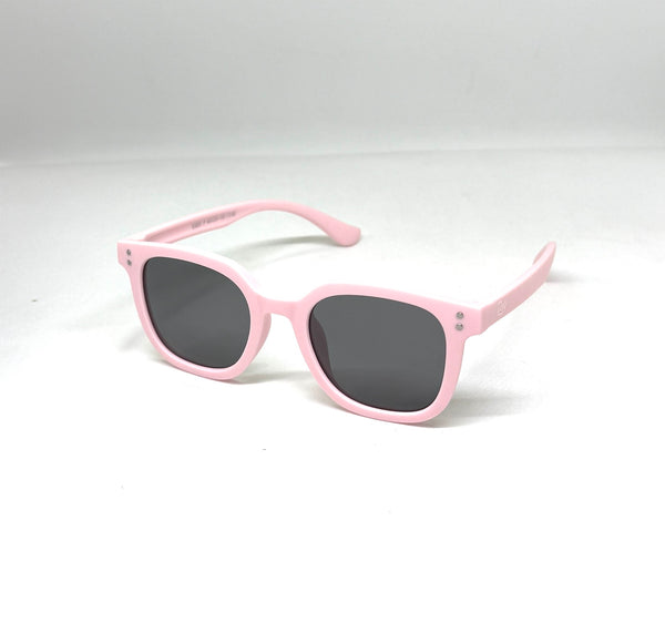DEFY EMPIRE KENSHO KIDS - MATTE POWDER PINK / GREY POLARIZED SUNGLASS