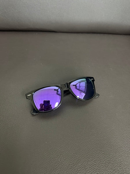 DEFY EMPIRE FLORIDA - GLOSS BLACK / PURPLE MIRROR POLARIZED SUNGLASS