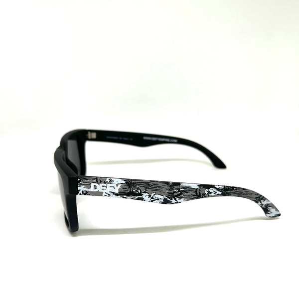 DEFY EMPIRE BROOKLYN PRM PREMIUM - PALOMINO BEACH MATTE BLACK FRAME POLARIZED GREY LENSES SUNGLASS