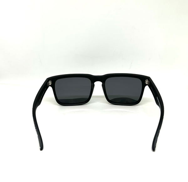 DEFY EMPIRE BROOKLYN PRM PREMIUM - PALOMINO BEACH MATTE BLACK FRAME POLARIZED GREY LENSES SUNGLASS