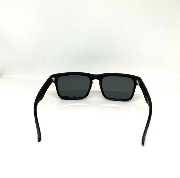 DEFY EMPIRE BROOKLYN PRM PREMIUM - RETRO 1982 MATTE BLACK FRAME POLARIZED GREY LENSES SUNGLASS