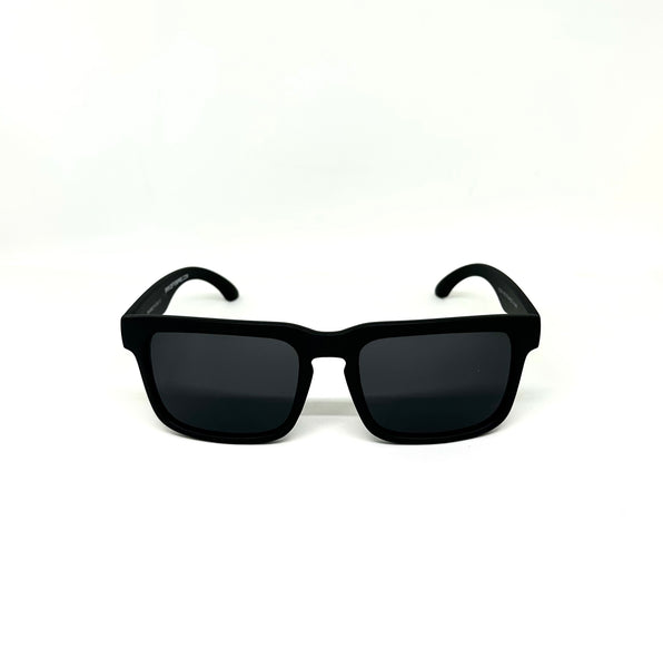 DEFY EMPIRE BROOKLYN PRM PREMIUM - BONES MATTE BLACK FRAME POLARIZED GREY LENSES SUNGLASS