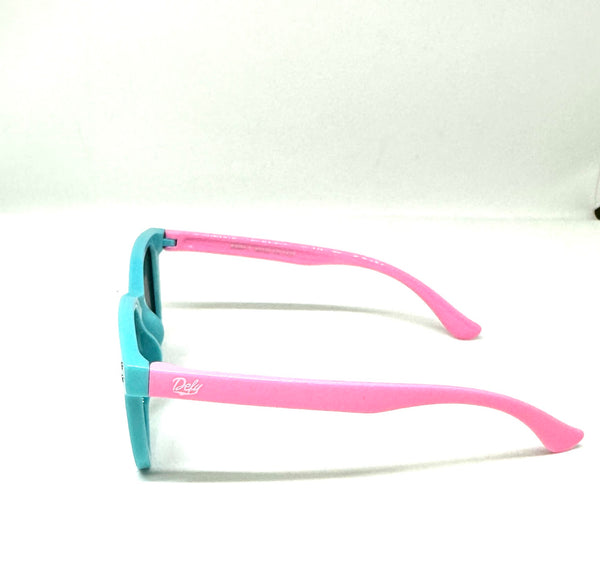 DEFY EMPIRE KENSHO KIDS - GLOSS CYAN PINK / GREY POLARIZED SUNGLASS