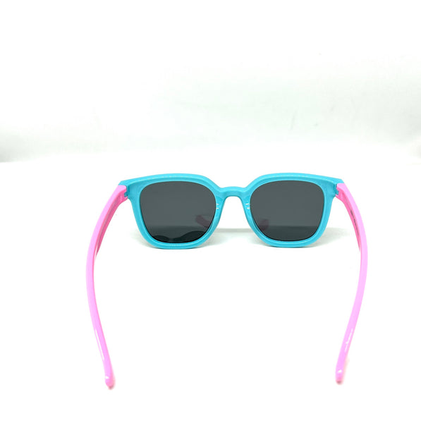 DEFY EMPIRE KENSHO KIDS - GLOSS CYAN PINK / GREY POLARIZED SUNGLASS