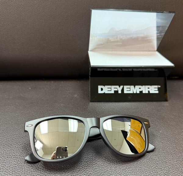 DEFY EMPIRE FLORIDA - MATTE BLACK / SILVER MIRROR POLARIZED SUNGLASS