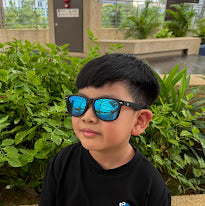 DEFY EMPIRE FLORIDA - MATTE BLACK / BLUE MIRROR POLARIZED SUNGLASS