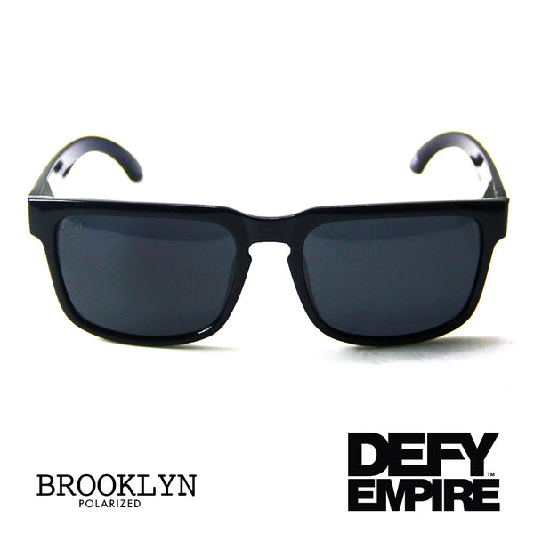 BROOKLYN - GLOSS BLACK FRAME/GREY POLARIZED LENSES SUNGLASS