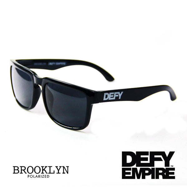 BROOKLYN - GLOSS BLACK FRAME/GREY POLARIZED LENSES SUNGLASS