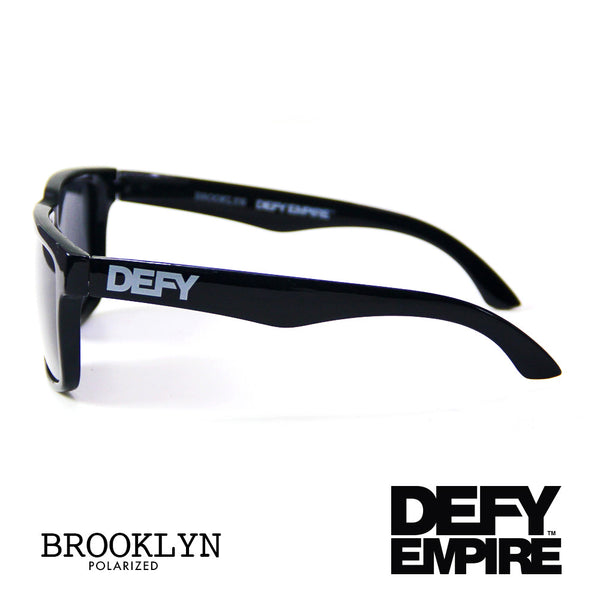 BROOKLYN - GLOSS BLACK FRAME/GREY POLARIZED LENSES SUNGLASS