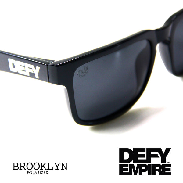 BROOKLYN - GLOSS BLACK FRAME/GREY POLARIZED LENSES SUNGLASS