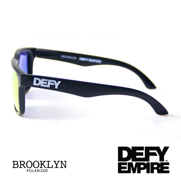 BROOKLYN - MATTE BLACK FRAME/RED MIRROR POLARIZED LENSES SUNGLASS TOP SELLER