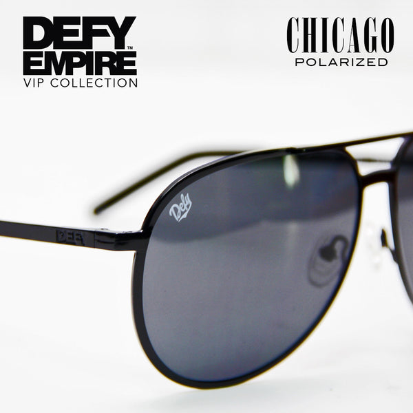 CHICAGO - GLOSS BLACK / GREY POLARIZED HIGH DEFINITION LENSES