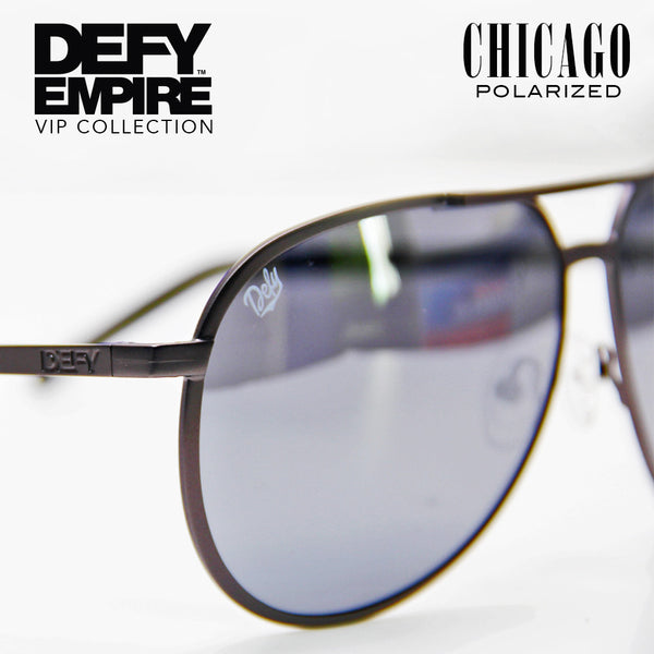 CHICAGO - GUN METAL GREY / SILVER MIRROR POLARIZED HIGH DEFINITION LENSES