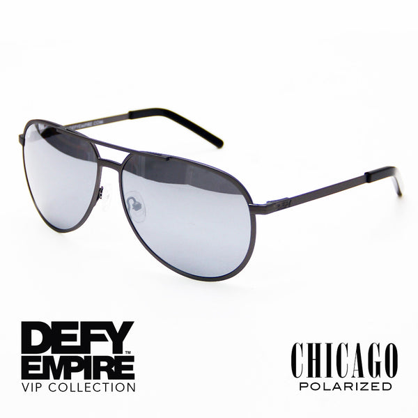 CHICAGO - GUN METAL GREY / SILVER MIRROR POLARIZED HIGH DEFINITION LENSES