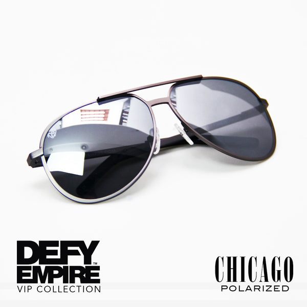 CHICAGO - GUN METAL GREY / SILVER MIRROR POLARIZED HIGH DEFINITION LENSES