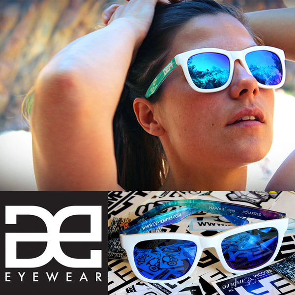 HAWAII - BLUE HAWAII GLOSS WHITE / BLUE POLARIZED SUNGLASS
