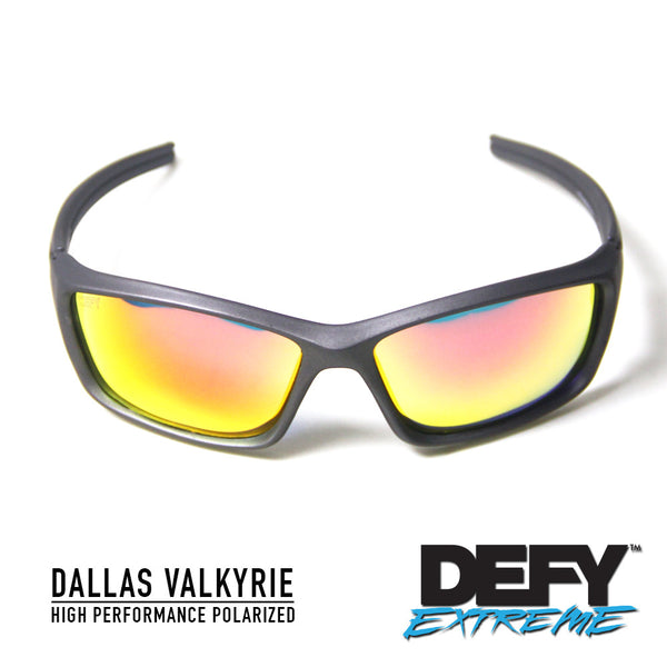 DALLAS VALKYRIE GUN METAL/RED POLARIZED SUNGLASS