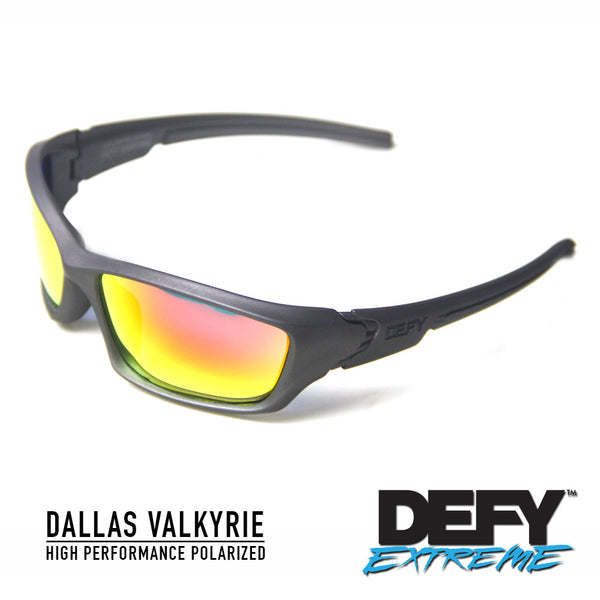 DALLAS VALKYRIE GUN METAL/RED POLARIZED SUNGLASS