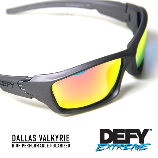DALLAS VALKYRIE GUN METAL/RED POLARIZED SUNGLASS