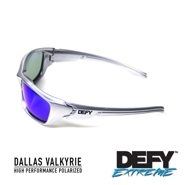 DALLAS VALKYRIE SILVER/BLUE POLARIZED SUNGLASS