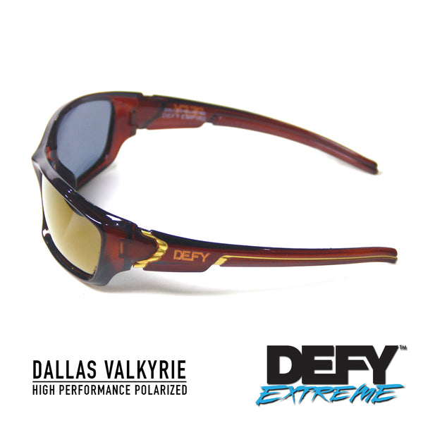 DALLAS VALKYRIE ROOTBEER/GOLD POLARIZED SUNGLASS