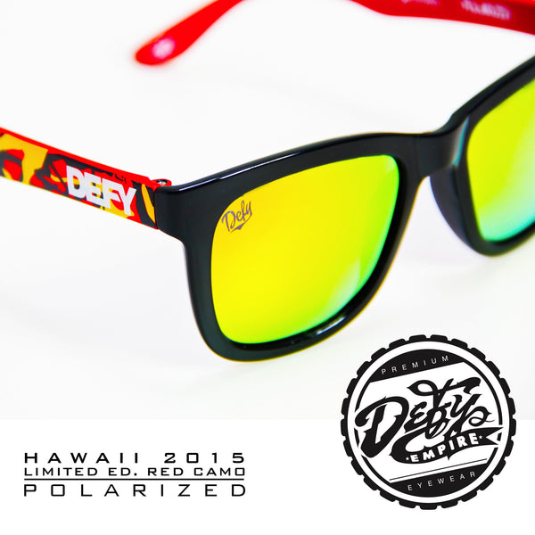 |LIMITED ED| HAWAII RED CAMO GLOSS BLACK/RED POLARIZED SUNGLASS TOP SELLER