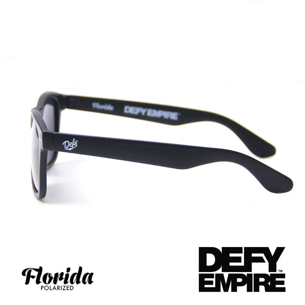 DEFY EMPIRE FLORIDA - MATTE BLACK / SILVER MIRROR POLARIZED SUNGLASS