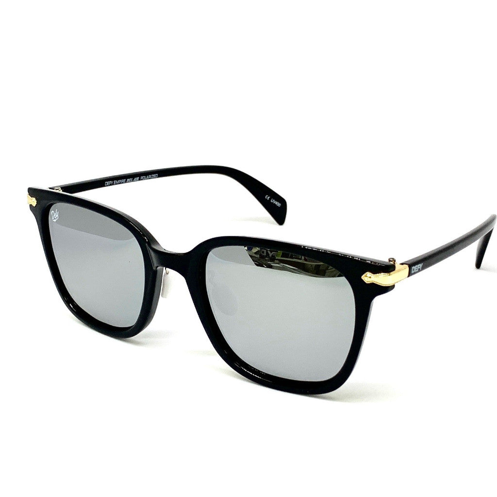 BEL AIR - GLOSS BLACK FRAME/SILVER MIRROR POLARIZED LENSES SUNGLASS – Defy  Empire Premium Eyewear I Quincy Pomade