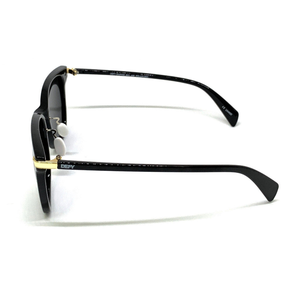 NS2002BFBL Stainless Steel Black Frame with Black Glass Lens Sunglasses