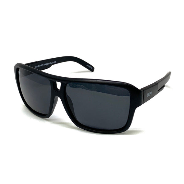 COMPTON - MATTE BLACK FRAME/GREY POLARIZED LENSES SUNGLASS